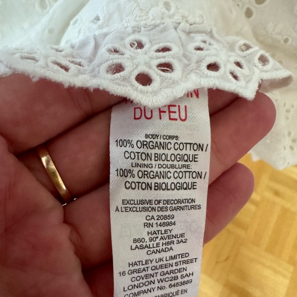 Hatley women summer Eyelet Shift Dress - White size small - Picture 9 of 9